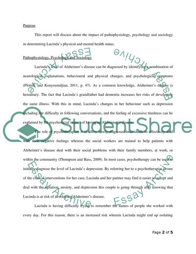 Impact of Pathophysiology, and Sociology in Determining the Physical and Mental Health Status