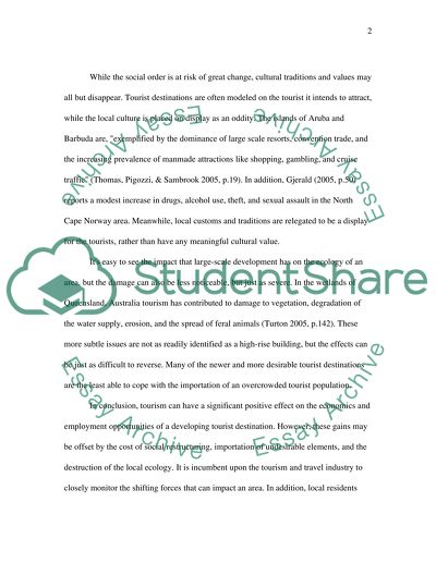 Tourisms Social, Cultural, and Ecological Impact