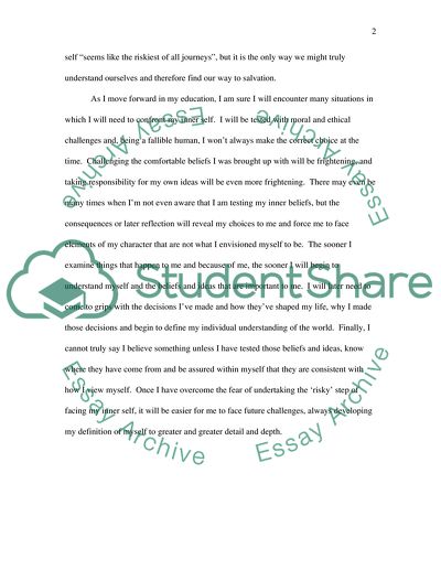 The Risky Journey to the Self