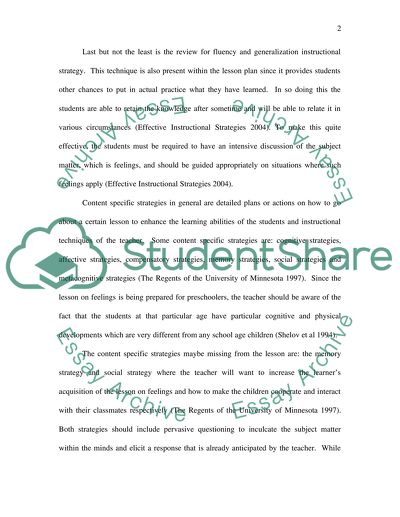 Lesson Plan Analysis