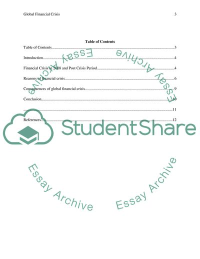 Financial Crisis in 2008 and Post Crisis Period