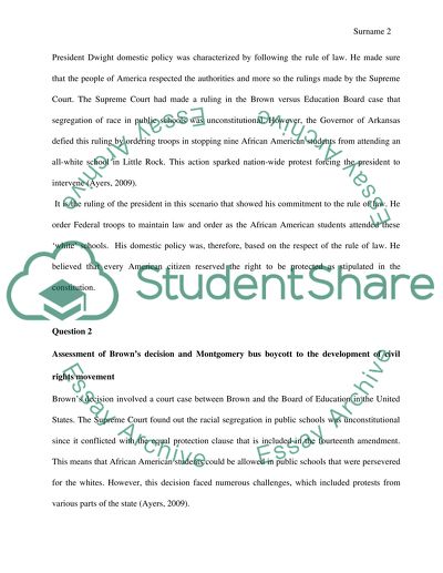 President Dwight in the United States History