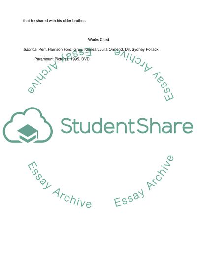 Movie Sabrina with Harrison Ford