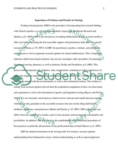 Evidence and practice