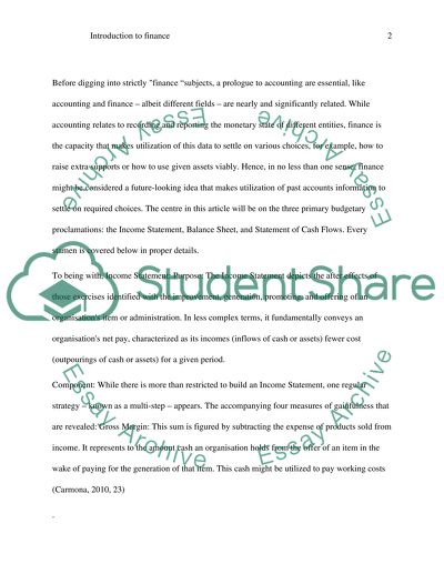 Introduction to Finance