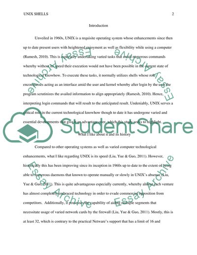 UNIX Shells Performance