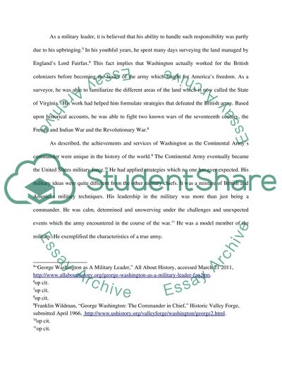 George Washington as a Military Commander