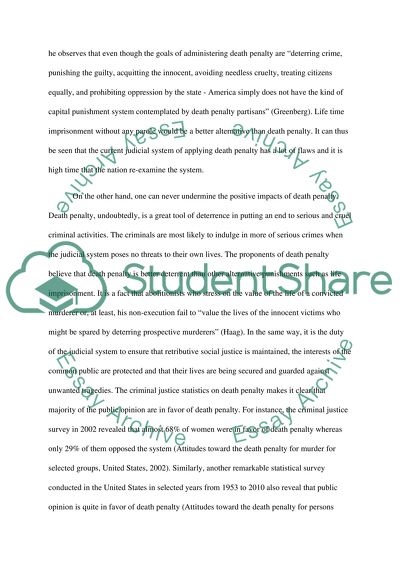 Cons of death penalty essay