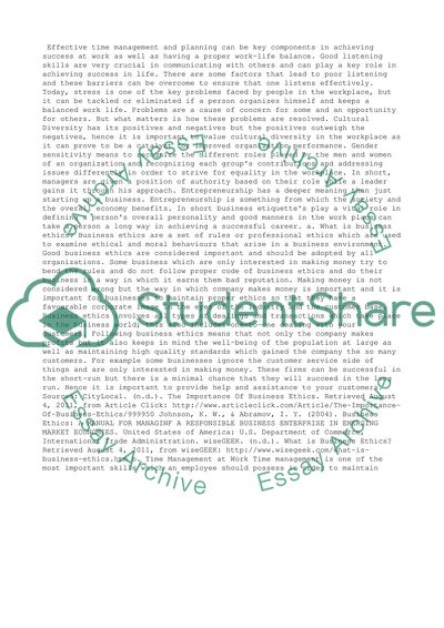 Business Skills For Success