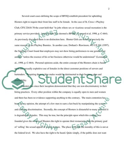 Hooters and the EEOC