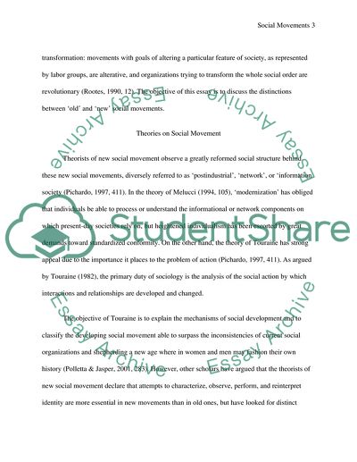 Theories on Social Movement