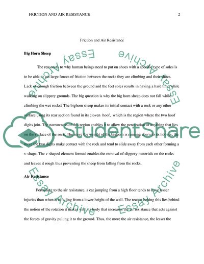 Friction and Air Resistance