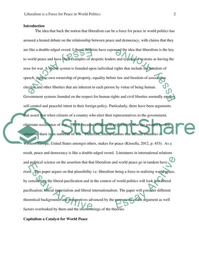 Peace in World Politics