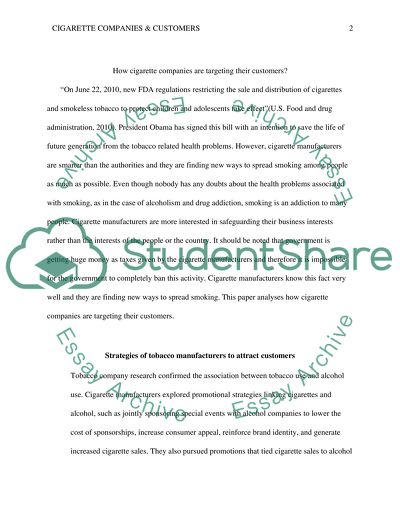 How Cigarette Companies are Targeting Their Customers