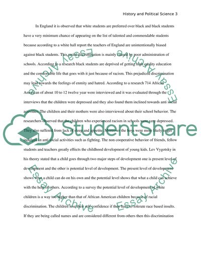 How Race Affects Childhood Development Focusing on African Americans