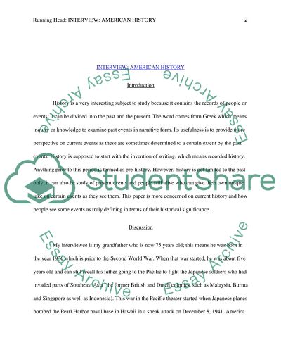 American History - Interview