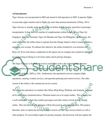 Tiger air essay example picture