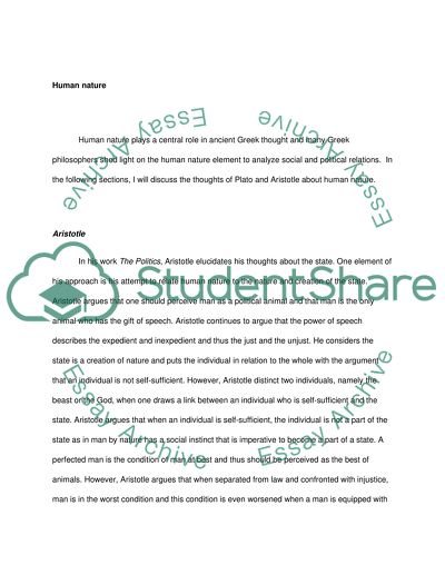 Theories of International Politics: Aristotle and Plato