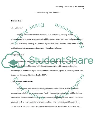 Communicating Total Rewards