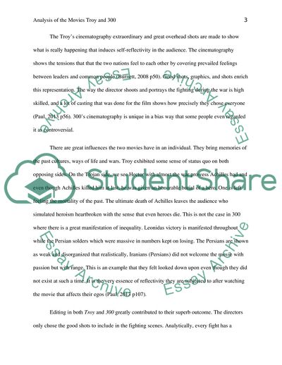 Analysis of the Movies Troy and 300