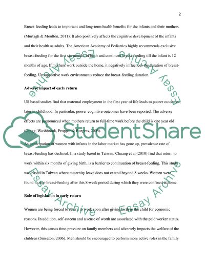 Working mothers shoudnt go back to work year aftergiving birth