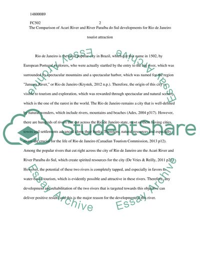 The Comparision of two potential river or sea developments for one city with the intention of attracting tourists