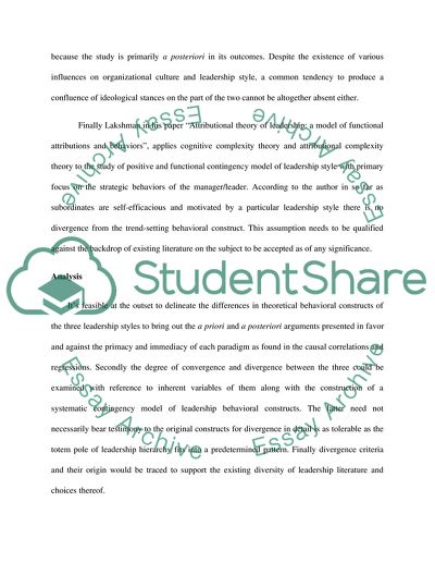 Strategic Management - Competing Values Leadership