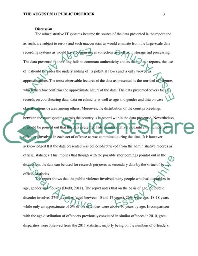 August 2011 Public Disorder in London