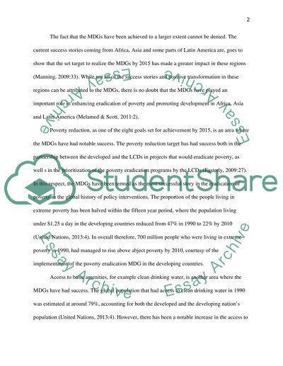 To what extent have the Millennium Development Goals been a success