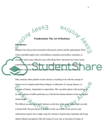 Frankenstein: The Art of Darkness