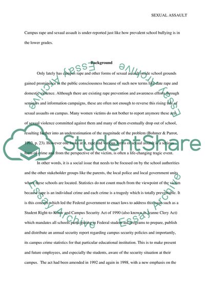 Why Does Campus Rape Remain an Under-Reported Crime