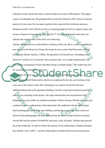 Courtroom Field Trip to the Los Angeles