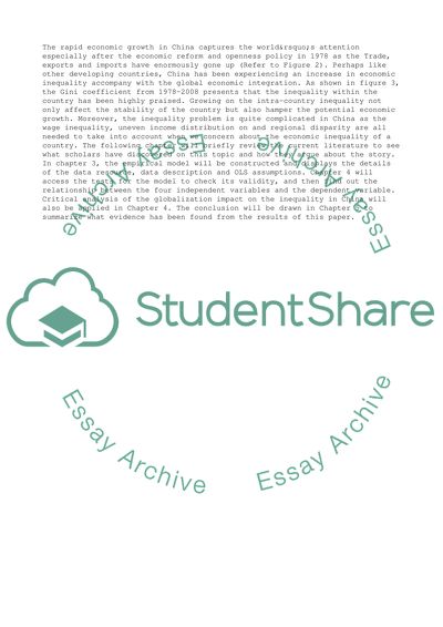 The Economy Through the Process of Globalization in China and Economic Transformation