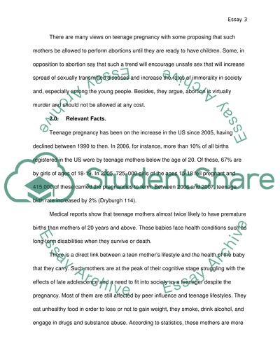 The Issue of Teenage Pregnancy