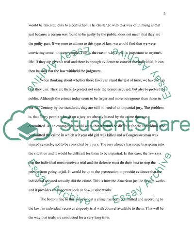 The Rights Of The Accused And Their History