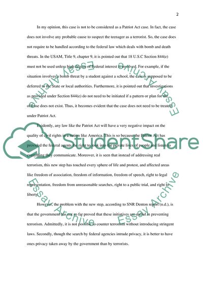 Patriot act essay 07 picture