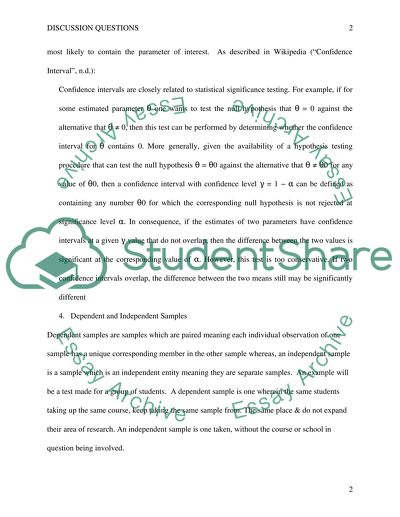Individual Assignment: Discussion Questions