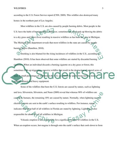 Investigating the Cause of Both Wild Fires