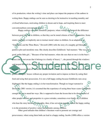 Happy Endings in Childrens Literature - Hope, Dreams, Maturity, and Gender