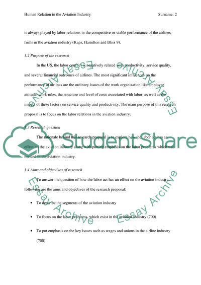 Labor Relation in the Aviation Industry