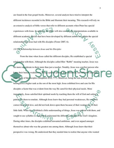 Peters Special Relationship with Jesus