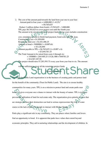 Engineering Economy at Trust for Public Land