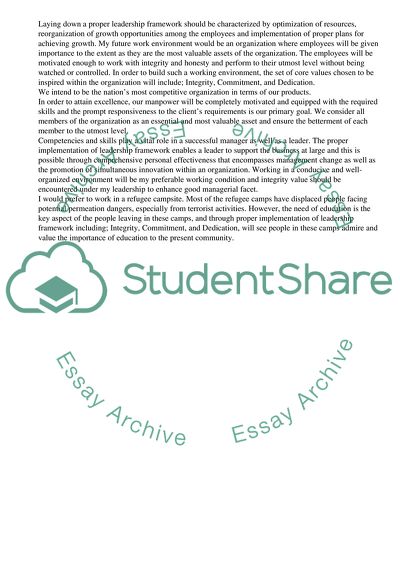 My Laissez-Faire Leadership in the Refugee Camp Site