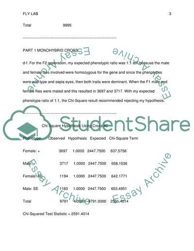 GENETICS EXPERIMENTS FLYLAB