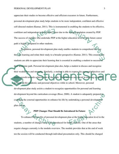 Employability: Personal Development Plan