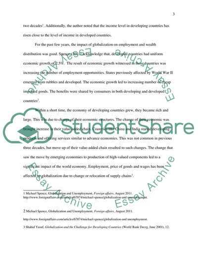 Globalization and Unemployment