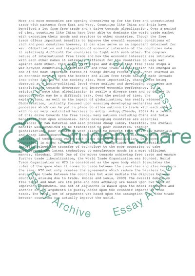 International Trade and Globalisation