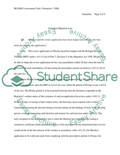 Australian Migration Law