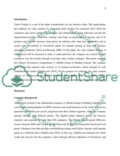 Understanding the Value Creation Strategy