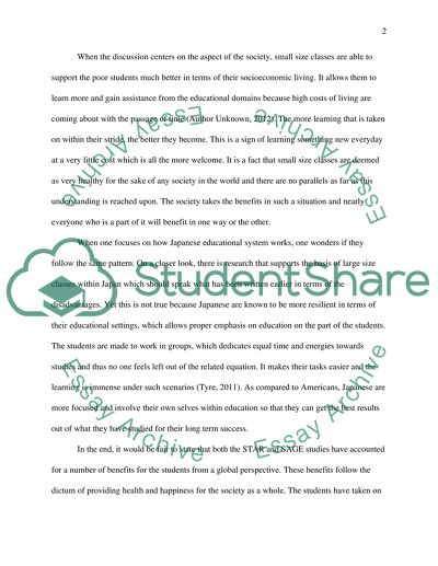The Benefits of the Education are Depended on Size Classes